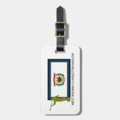 WEST VIRGINIA CHARLESTON MISSIE LDS CTR BAGAGELABEL (Voorkant verticaal)