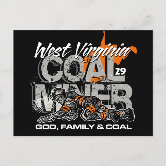 WEST VIRGINIA COAL MINER BRIEFKAART (Voorkant)