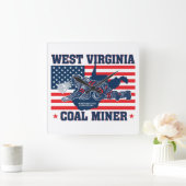 WEST VIRGINIA COAL MINER VIERKANTE KLOK (Huis)