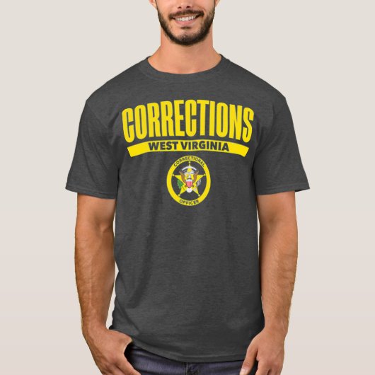 West Virginia Correctional Officer Thin Grey T-shirt (Voorkant)