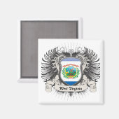 West Virginia Crest Magneet (Voorkant / Achterkant)