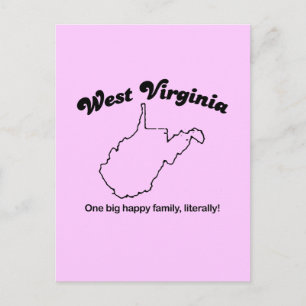 West Virginia - Een grote familie letterlijk Briefkaart