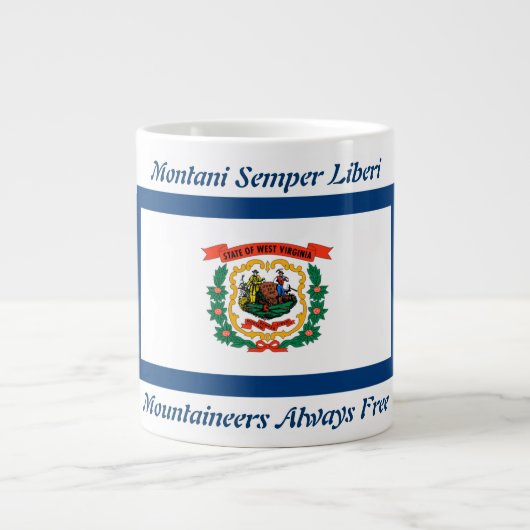 West Virginia Flag en Motto 20 oz Mok (Voorkant)