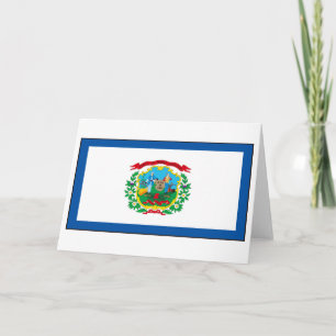 West Virginia Flag Kaart