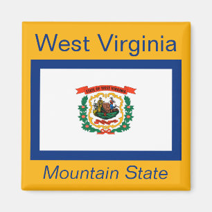 West Virginia Flag Magnet Magneet