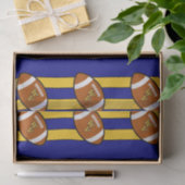 West Virginia Football Blue en Gold Pride Tissuepapier (Geschenk)