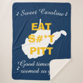 West Virginia Funny Sherpa Blanket Blue Sherpa Deken (Voorkant)