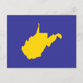 West Virginia goud en blauw Briefkaart (Voorkant)