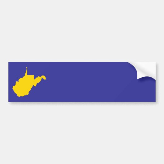West Virginia goud en blauw Bumpersticker (Voorkant)
