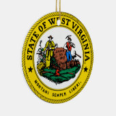 West Virginia Great Seal Keramisch Ornament (Rechts)