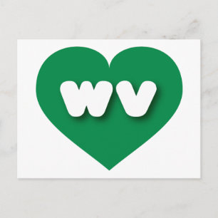 West Virginia green hart - Ik hou van wv Briefkaart