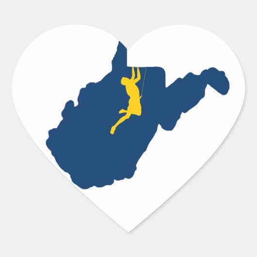 West-Virginia Hart Sticker (Voorkant)