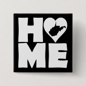 West Virginia Home Heart State Button Badge Pin (Devant)