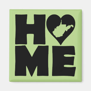 West Virginia Home Heart State Poster Sign Magneet