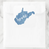 West Virginia Home houtnerf Vierkante Sticker (Tas)