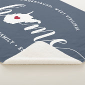 West Virginia Home State Personalized Sherpa Deken (3/4)