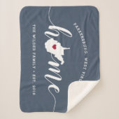 West Virginia Home State Personalized Sherpa Deken (Voorkant)