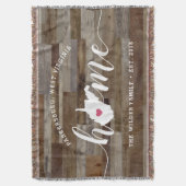 West Virginia Home State Personalized Wood look Deken (Voorkant Verticaal)
