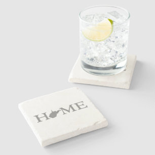 West Virginia Home State Shaped Letter Word Art Stenen Onderzetter