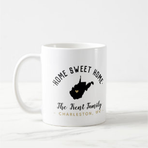 West Virginia Home Sweet Home Familie Monogram Mok