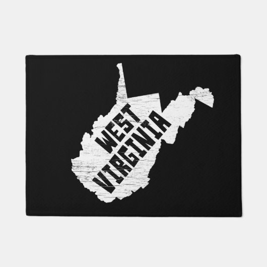 West Virginia Home  White Map Deurmat (Voorkant)