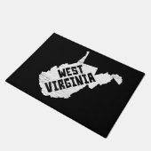 West Virginia Home  White Map Deurmat (Schuin)