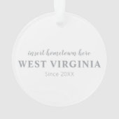 West Virginia Hometown Personalized Ornament (achterkant)