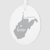 West Virginia Hometown Personalized Ornament (voorkant)
