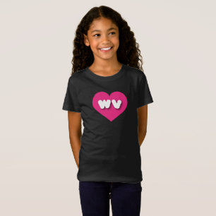 West Virginia hot roze hart - Ik hou van wv T-shirt
