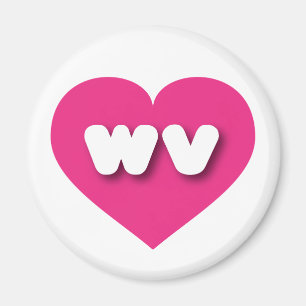 West Virginia hot roze hart - mini-liefde Magneet