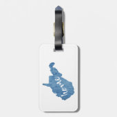 West Virginia Huis Houtstructuur Bagagelabel (Achterkant verticaal)