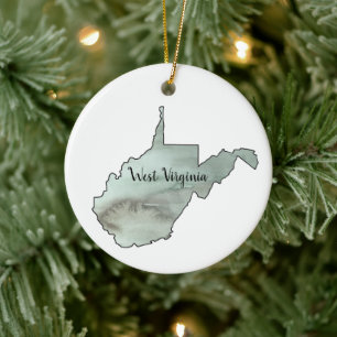 West Virginia Illustratie Schilderij Keramische Or Keramisch Ornament