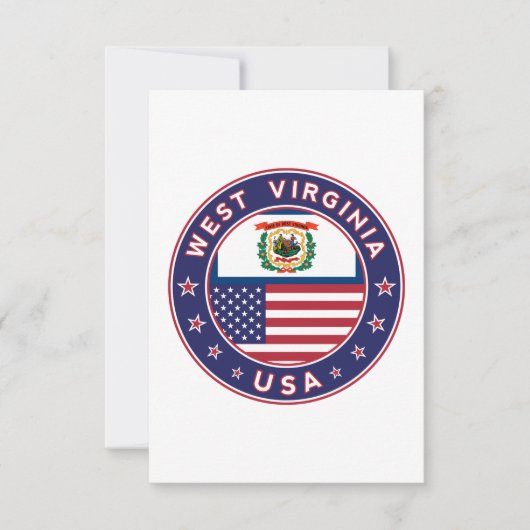 West Virginia Kaart (Voorkant)