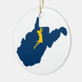 West-Virginia Keramisch Ornament (Links)