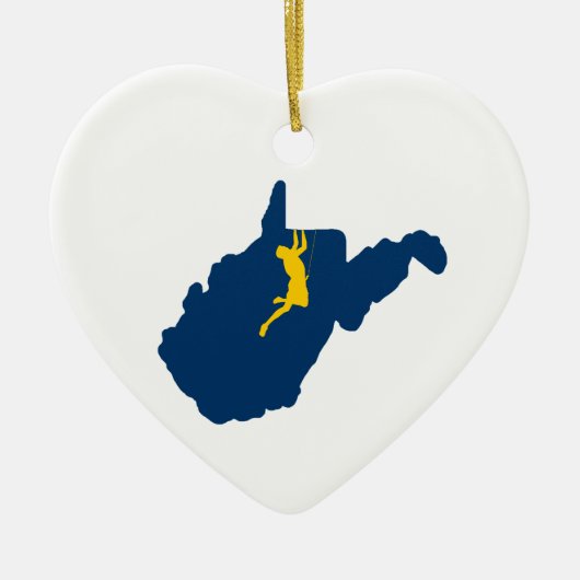 West-Virginia Keramisch Ornament (Voorkant)