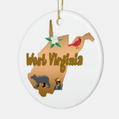 West Virginia kerstboomversiering Keramisch Ornament (Links)