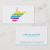 West virginia kleurenlijnen visitekaartje (Voorkant / Achterkant)