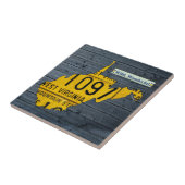 West Virginia License Bord Map Ceramic Tile Tegeltje (Zijkant)