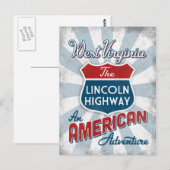 West Virginia Lincoln Highway  America Briefkaart (Voorkant / Achterkant)