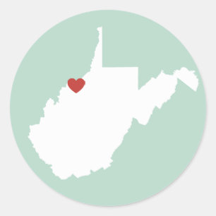 West Virginia Love - Autocollant personnalisable