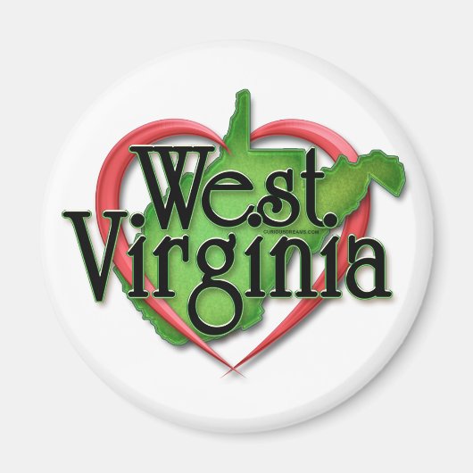 West Virginia Love Hug Magneet (Voorkant)