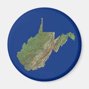 West Virginia Map Magnet Magneet
