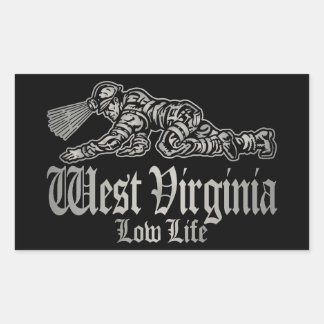 WEST-VIRGINIA met lage levensduur Rechthoekige Sticker