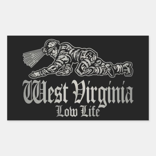 WEST-VIRGINIA met lage levensduur Rechthoekige Sticker (Voorkant)