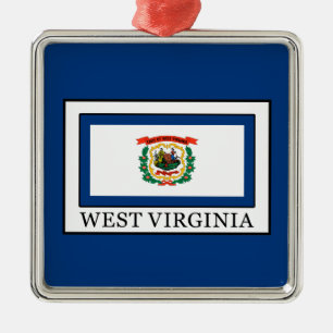 West Virginia Metalen Ornament
