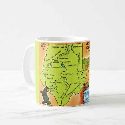 West Virginia Monongahela Valley Mug (Devant gauche)