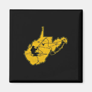 West Virginia Mountain Gold en Blue Fly Vissen F Magneet