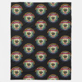 WEST VIRGINIA MOUNTAIN STATE FLAG FLEECE DEKEN (Voorkant)