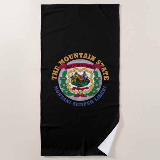 WEST VIRGINIA MOUNTAIN STATE FLAG STRANDLAKEN (Voorkant)