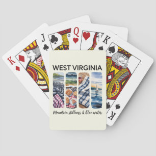 West Virginia - Mountain Stillness en blauw water Pokerkaarten